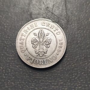 ITALIA TOSCANA GOBIERNO PROVISIONAL FIORINO 1859 MBC+/EBC