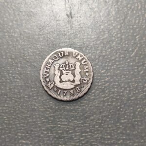 MEXICO FELIPE V 1/2 REAL 1738 MF COLUMNARIO MBC-