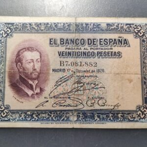 ESPAÑA 25 PESETAS 12/10/1926 P-71a BC/BC+