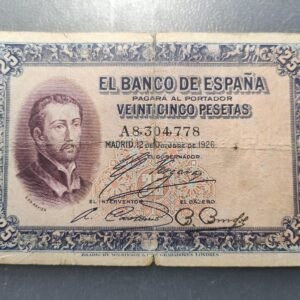 ESPAÑA 25 PESETAS 12/10/1926 P-71