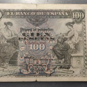 ESPAÑA 100 PESETAS 30/06/1906 P-59 BC+