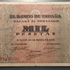 ESPAÑA 1000 PESETAS 20/05/1938 P-115 BC+/MBC-