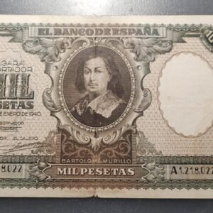 ESPAÑA 1000 PESETAS 09/01/1940 P-120 BC+/MBC-