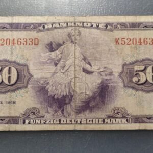 ALEMANIA OCCIDENTAL WEST GERMANY 50 DEUTSCHE MARK 1948 P-7a