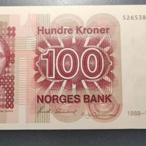 NORUEGA NORWAY 100 KRONER 1988 P-43d SC UNC