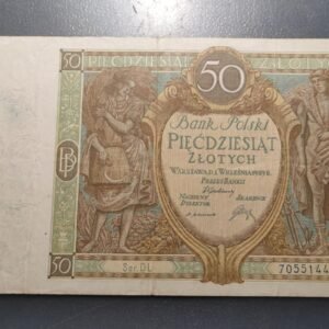 POLONIA POLAND 50 ZLOTYCH 1929 P-71 BC+/MBC-