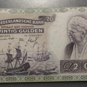 NETHERLANDS PAISES BAJOS 20 GULDEN 19/03/1941 P-54 SC UNC