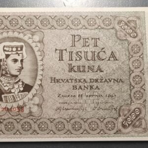 CROACIA CROATIA 5000 KUNA 1943 P-14 SC-