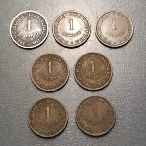 MOZAMBIQUE LOTE DE 7 MONEDAS DISTINTAS DE 1 ESCUDO