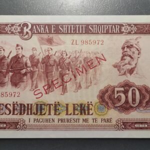 ALBANIA 50 LEKE 1976 "SPECIMEN" P-45 SC UNC