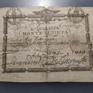 ITALIA REPUBLICA ROMANA 40 BAJOCCHI 1798 ARREGLO ANTIGUO
