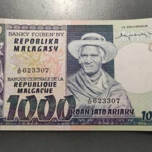 MADAGASCAR 1000 FRANCS 1974 P-65 SC UNC