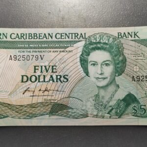 EAST CARIBBEAN STATES 5 DOLLARS 1986-1988 P-18V (ST VINCENT) SC UNC