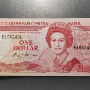 EAST CARIBBEAN STATES 1 DOLLAR 1988-1989 P-21l (ST LUCIA) SC UNC