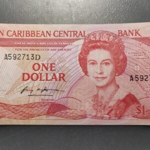 EAST CARIBBEAN STATES 1 DOLLAR 1985-1988 P-17d (DOMINICA) SC UNC