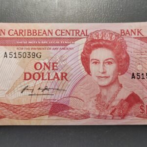 EAST CARIBBEAN STATES 1 DOLLAR 1985-1988 ANGUILLA NOT NAMED P-17g GRENADA SC UNC