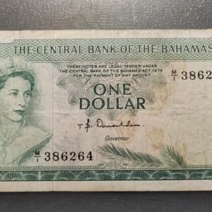 BAHAMAS 1 DOLLAR 1974 P-35 BC+