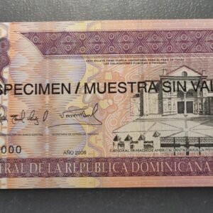 REPUBLICA DOMINICANA DOMINICAN REPUBLIC 50 PESOS 2006 P-170 "SPECIMEN"