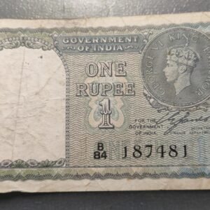 INDIA 1 RUPEE 1940 P-25a BC/BC+