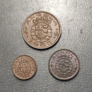 ANGOLA ST TOME Y PRINCIPE COLONIAS PORTUGAL LOTE DE 3 MONEDAS