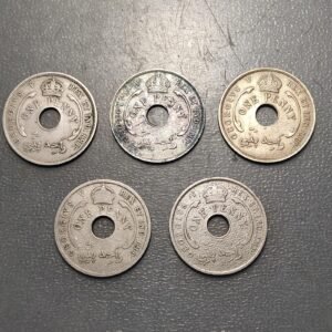 BRITISH WEST AFRICA GEORGE V LOTE DE 5 MONEDAS 1 PENNY