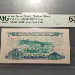 VIETNAM SOUTH 2 DONG 1966 (ND 1975) P-41a SC UNC 63 EPQ