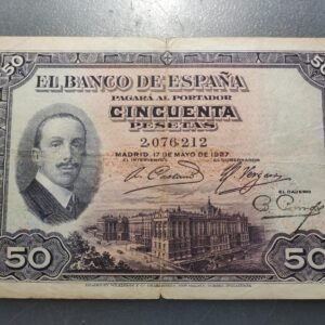 ESPAÑA 50 PESETAS 17/05/1927 P-72a BC+