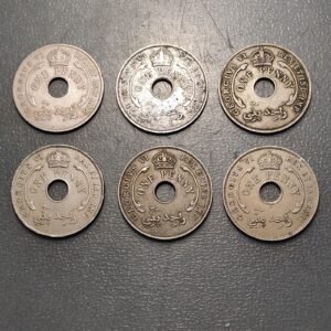 BRITISH WEST AFRICA LOTE DE 6 MONEDAS 1 PENNY