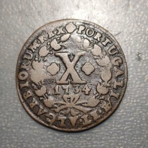 PORTUGAL 10 REIS 1734 MBC-