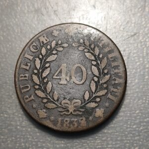 PORTUGAL MIGUEL I 40 REIS 1832 BC+