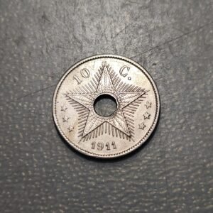 CONGO BELGA BELGIAN CONGO 10 CENTIMES 1911 EBC