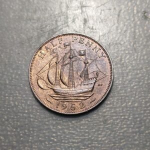 GREAT BRITAIN GRAN BRETAÑA GEORGE VI 1/2 PENNY 1952 SC UNC