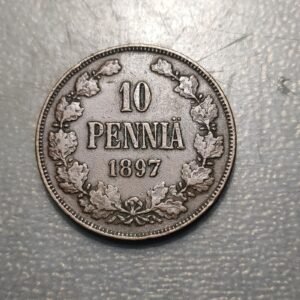 FINLANDIA RUSIA RUSSIAN FINLAND 10 PENNIA 1897 MBC-