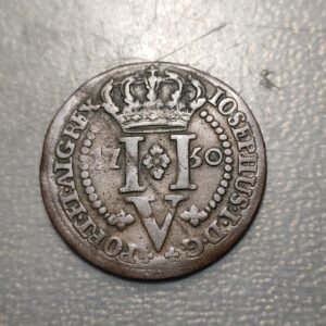 PORTUGAL AZORES JOSE I 2 REIS 1750 ESCASA SCARCE MBC+