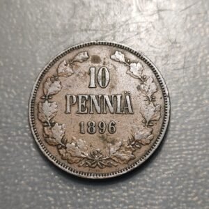 FINLANDIA FINLAND 10 PENNIA 1896 KM 14 MBC