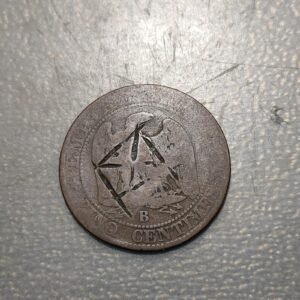 FRANCIA FRANCE 5 CENTIMES 1856 B CONTRAMARCA A