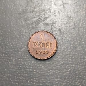 FINLANDIA FINLAND 1 PENNI 1909 SC UNC BRILLO ORIGINAL