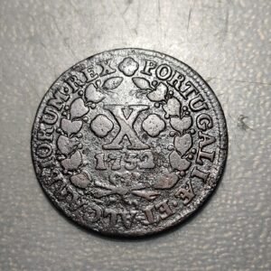PORTUGAL JOSE I JOSEPHUS = 10 REIS 1752 BC/BC+
