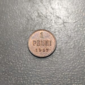 FINLANDIA FINLAND 1 PENNI 1917 SC-/SC BRILLO ORIGINAL