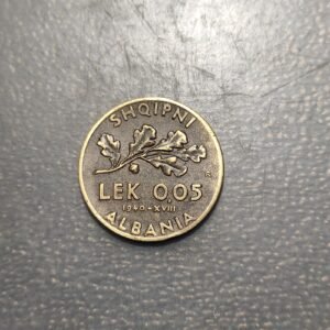 ALBANIA OCUPACION ITALIANA 0,05 LEK 1940 MBC+