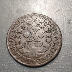 PORTUGAL JOAO V ·V· DEI GRACIA 10 REIS 1749 MBC-