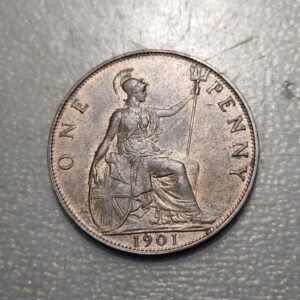 GREAT BRITAIN GRAN BRETAÑA VICTORIA 1 PENNY 1901 SC- BRILLO ORIGINAL