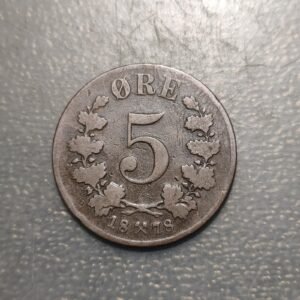 NORUEGA NORWAY 5 ORE 1878 MBC-