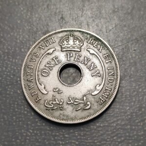 BRITISH WEST AFRICA EDWARD VIII 1 PENNY 1936 KM 16 MBC