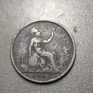 GREAT BRITAIN GRAN BRETAÑA VICTORIA 1 PENNY 1862 MBC-/MBC