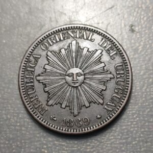URUGUAY 4 CENTESIMOS 1869 MBC+