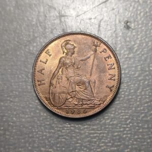 GREAT BRITAIN GRAN BRETAÑA GEORGE V 1/2 PENNY 1936 SC UNC BRILLO ORIGINAL
