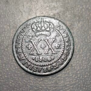 BRASIL BRAZIL 20 REIS 1816 MBC-