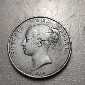 GREAT BRITAIN GRAN BRETAÑA VICTORIA 1 PENNY 1854 MBC