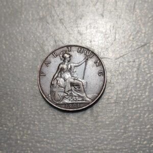 GREAT BRITAIN GRAN BRETAÑA VICTORIA FARTHING 1901 EBC